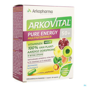Packshot Arkovital Pure Energy 50+ Caps 60