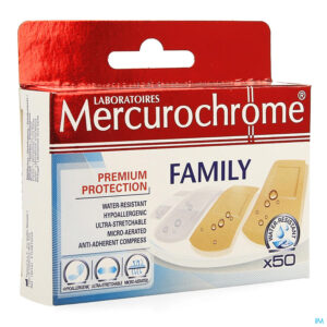 Packshot Mercurochrome Pleister Family 50