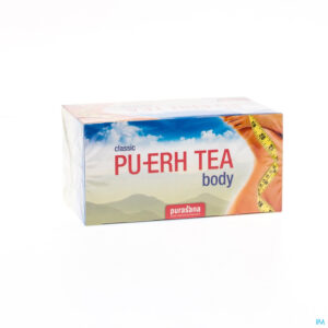 Packshot Purasana Vegan Pu-erh Tea De Vetkiller Zakje 20