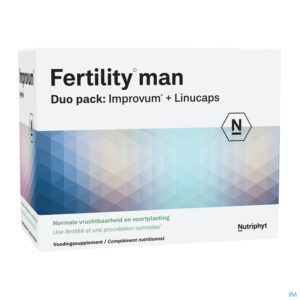 Packshot Fertility Man DUO 60 TAB IMPROVUM + 60 SOFTGELS LINUCAPS