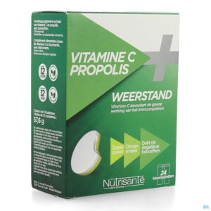 Packshot Vitamine C+propolis Kauwtabl Tube 2x12
