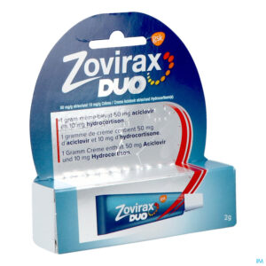 Packshot Zovirax Duo 50mg/g + 10mg/g Creme Tube 2g