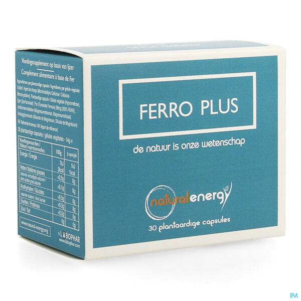 Packshot Ferro Plus Caps 30 Natural Energy Labophar