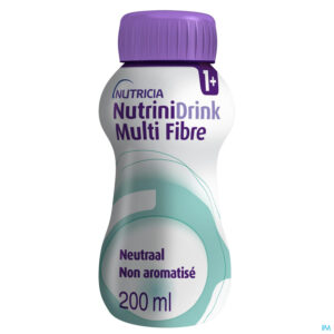 Packshot Nutrinidrink Multi Fibre Neutrale smaak Flesje 200ml