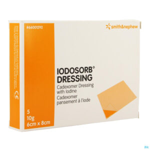 Packshot Iodosorb Dressing 10g 6x 8cm 5 66001292