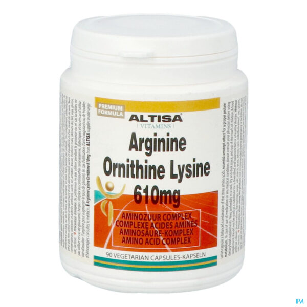 Packshot Altisa Arginine Ornithine Lysine V-caps 90 151038