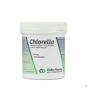 Packshot Chlorella Comp 240x500mg Deba
