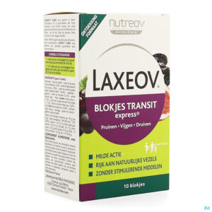 Packshot Laxeov Transit Pruim-vijg-druif Blokjes 10x10g