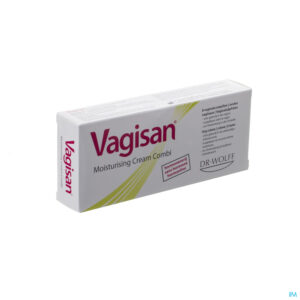 Packshot Vagisan Moisturizing Cream Combi Cr 10g + 8 Ovules