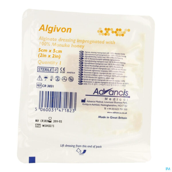 Packshot Algivon Alginaat Manuka Honing N/adh St. 5x 5cm 1