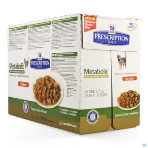 Packshot Prescription Diet Feline Metabolic Pouch 12 X 85g