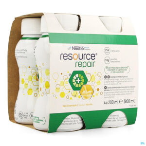 Packshot Resource Repair Vanille Fles 4x200ml