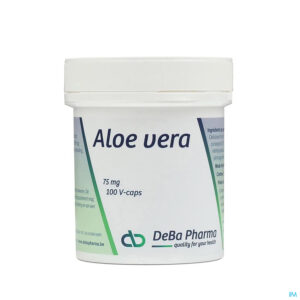 Packshot Aloe Vera 200:1 V-caps 100x75mg Deba