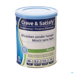 Packshot Crave & Satisfy Dieetproteinen Apple Pot 200g