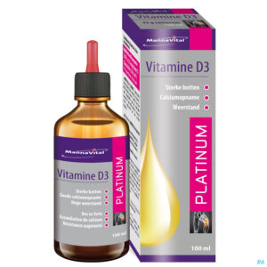 Packshot Mannavital Vitamine D3 Platinum Druppels 100ml
