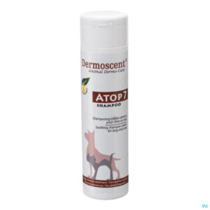 Packshot Dermoscent Atop 7 Shampoo Hond Kat Fl 200ml