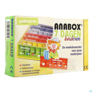 Packshot Kinderpillendoos Anabox 7x5 Rainbow Nl