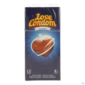 Packshot Love Condom Sensitive Condooms Met Glijmiddel 6