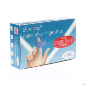 Packshot Bluezeno Detectable Fingerstrip Blue 18x2cm 100