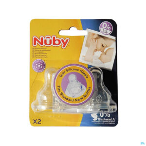 Packshot Nûby Antikoliek speen voor standaard halsfles – 1.2.3 flow – 0m+