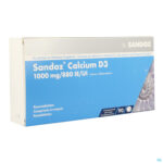 Packshot Sandoz Calcium D3 Kauwtabletten 90x1000 mg/880ie