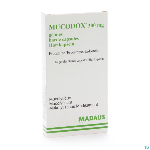 Packshot Mucodox 300mg Caps 14