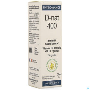 Packshot D-nat 400 Fl Gutt 20ml Physiomance Phy268