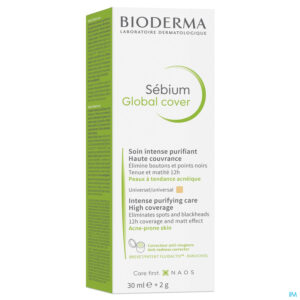 Packshot Bioderma Sebium Global Cover Creme 30ml
