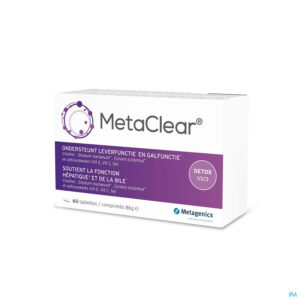 Packshot Metaclear Tabl 60 Metagenics