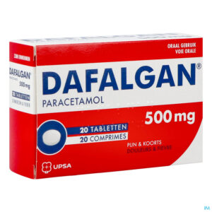 Packshot Dafalgan 500mg Droog Comp 20