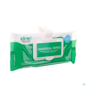Packshot Clinell Universel Wipes Clip Pack 50
