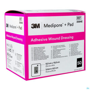 Packshot Medipore + Pad 3m 6x10,0cm 50 3564e