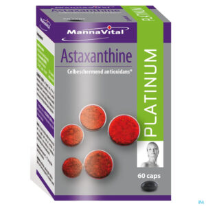 Packshot Mannavital Astaxanthine Platinum Caps 60