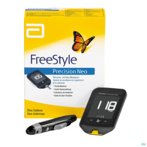 Packshot Freestyle Precision Neo Bloedglucosemeter Startkit