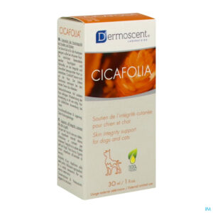 Packshot Dermoscent Cicafolia Dog Cat Fl 30ml