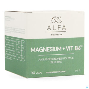 Packshot Alfa Magnesium + Vit B6 V-caps 90
