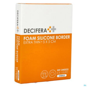 Packshot Decifera Foam Silicone Border Extra Thin 5x5cm