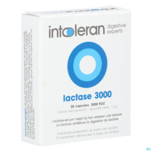 Packshot Intoleran Lactase 3000 Fcc Caps 50