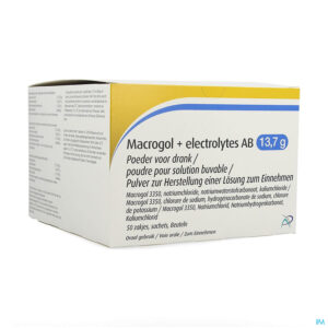 Packshot Macrogol+electrolytes Ab 13,7g Pdr Opl Zakje 50