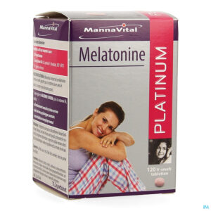Packshot Mannavital Melatonine V-smelttabl 120