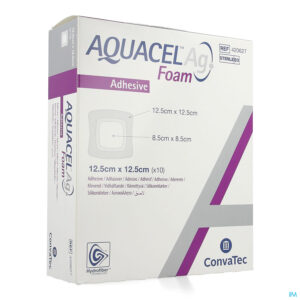 Packshot Aquacel Ag Foam Adhesief 12,5x12,5cm 10