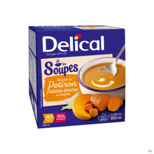 Packshot Delical Soupe Vel.potiron Patates Douces&cr4x200ml