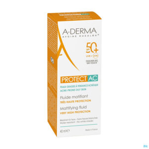 Packshot Aderma Protect Ac Fluide Matterend Spf50+ 40ml