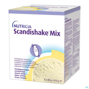 Packshot Scandishake Mix Vanille Zakje 6x85g Nf