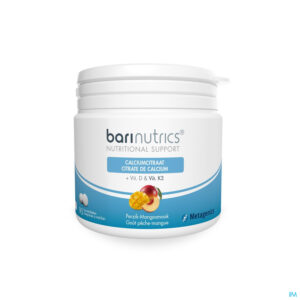 Packshot Barinutrics Calciumcitraat Perzik-mango Kauwcomp90