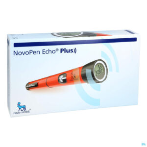 Packshot Novopen Echo Plus Rood Injectiepen Insuline
