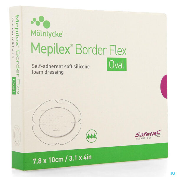 Packshot Mepilex Border Flex Oval Verb 7,8x10cm 5 583500