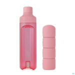 Productshot Yos Water Bottle & Pill Box Daily Perfect Pink