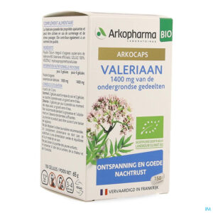 Packshot Arkocaspules Valeriaan Bio Caps 150 Nf