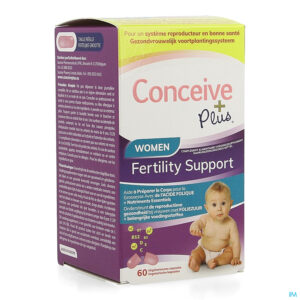 Packshot Sasmar Conceive Plus Women Fertil. Support Caps 60